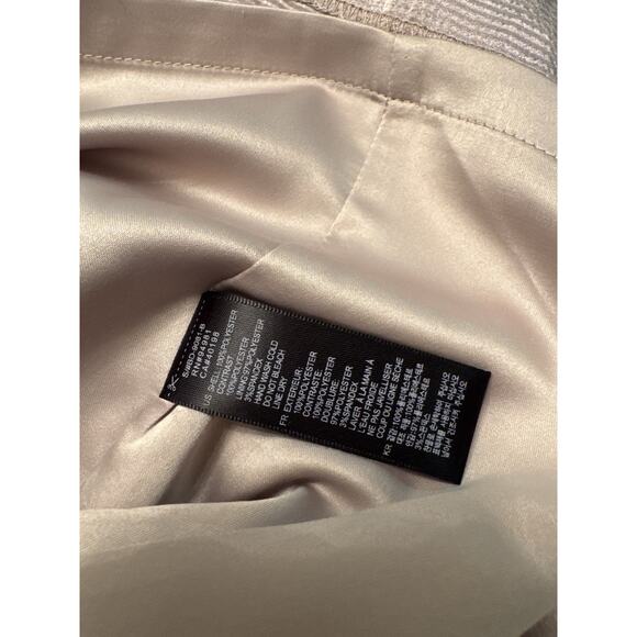 Forever 21 Mini Dress Champagne Full Length Zipper Women's Large Bat Wing Sleeve - Picture 7 of 7